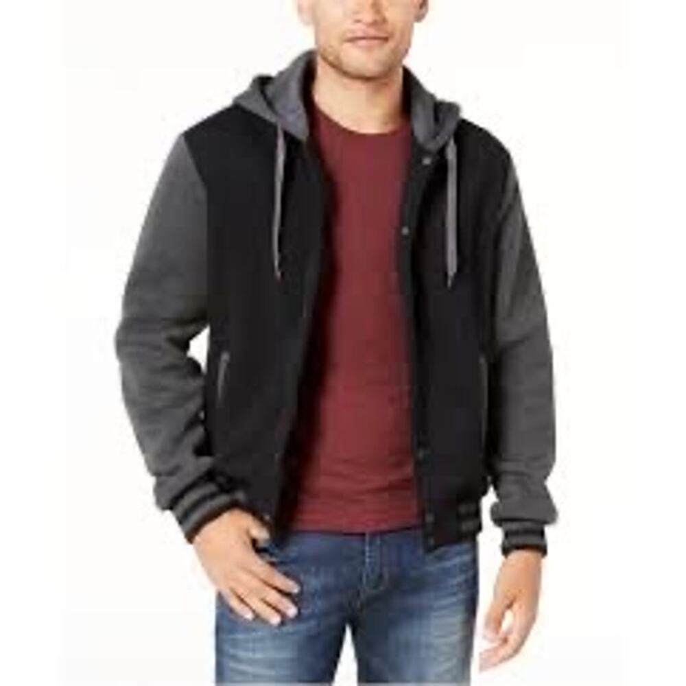 NWT! Mitchell & Ness Men's Hooded Varsity Jacket Full Snap - Size Medium